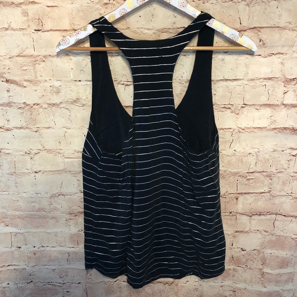 Joie Striped Silk Top Blouse - Picture 4 of 5